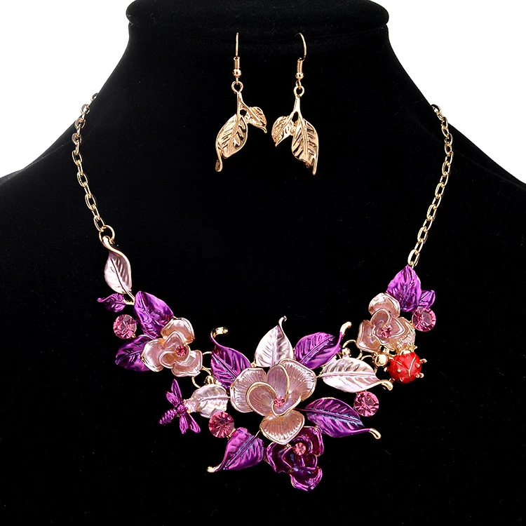 Buy European Fashion Woman Jewelry Sets Botanical