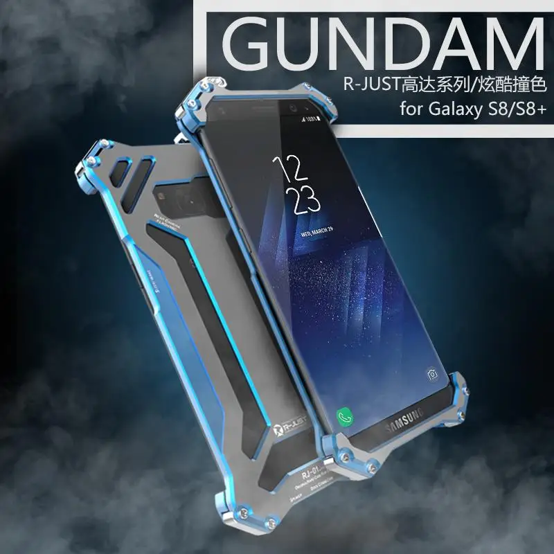 R-JUST металлический корпус gunплотины, алюминиевый чехол для samsung s8, антидетонационные чехлы для телефонов samsung Galaxy s8/s8 plus