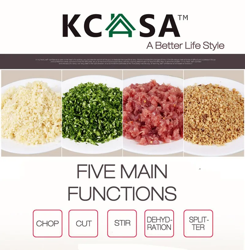 KC MFP1 Многофункциональный Овощной Еда процессор Кухня ручной измельчитель пищи
