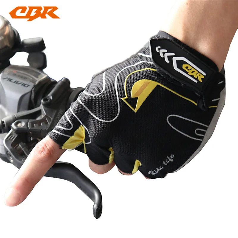 CBR Ciclismo medio dedo Guantes de ciclismo nylon montaña Guantes transpirable deporte guantes ciclismo bicicleta Bicicletas Guantes de ciclismo