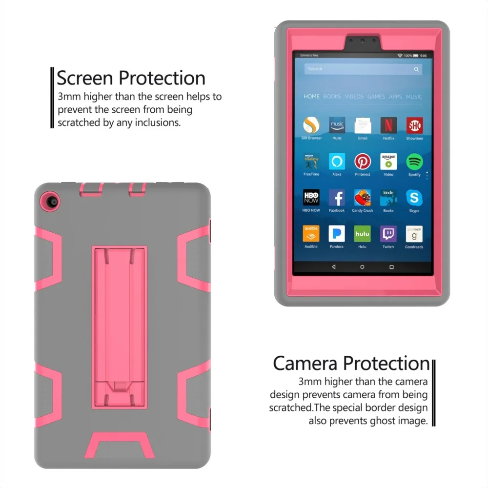 

30 PCS Shockproof Cases for Amazon HD 8inch 2017 luxury Patchwork Kickstand Kids Hard Protective Cover for Amazon Kindle Tablet