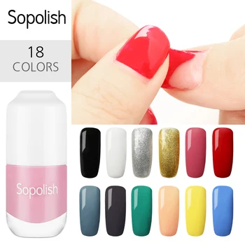 

Sopolish Gel Nail Polish 8ml 18 Colors Nail Gel Varnishes For Nail Art Designed Soak Off Semi Base White UV Lamp Gel Lacquer