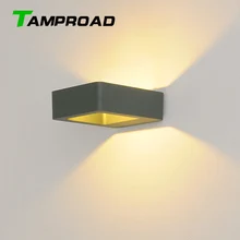 TAMPROAD Наружное освещение Настенные светильники с крышкой вверх/вниз 8 Вт Светодиодный свет IP65 Водонепроницаемый Лестницы забор крыльцо наружные огни светильник для коридора