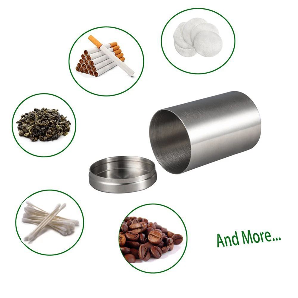 Чехол для сигарет из нержавеющей стали 50/80, металлический бочонок для сигарет, контейнер для хранения чая, ватный тампон, коробка для сигарет с уплотнительным кольцом