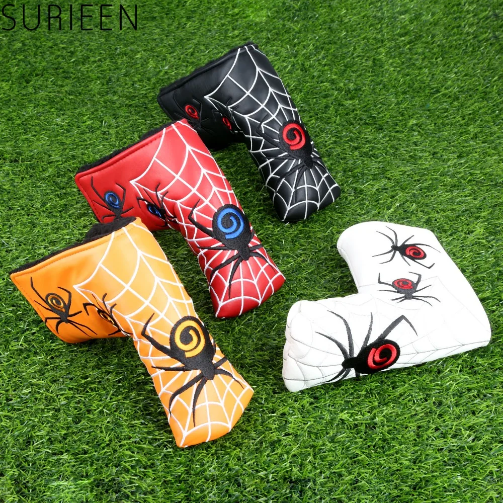 Spider With Silver  Golf Blade Putter Cover Headcover PU Leather