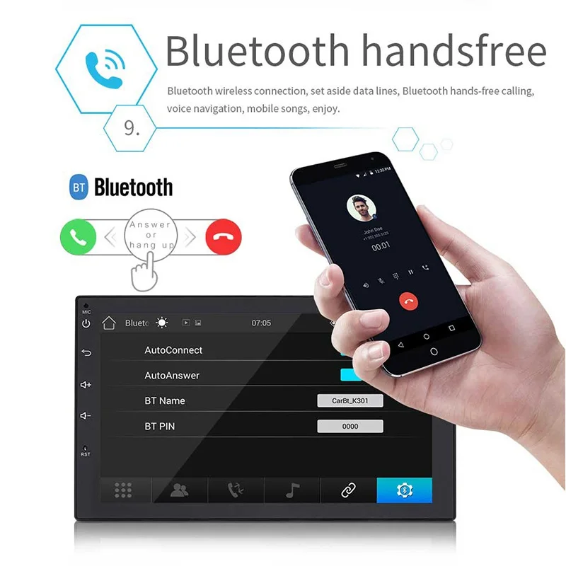 7Inch 2 Din Touch Screen 1080P Car Bluetooth MP5 Player 4 Core Android GPS Navigation Car TV FM Wifi GPS Stereo Radio MP5 Player (24)