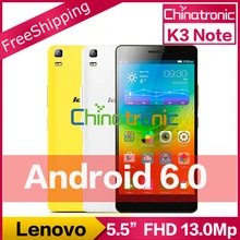 In Stock! Original Lenovo K3 Note K50 Android 6.0 Unlock Mobile Phone MTK6752 Octa Core Dual SIM 4G FDD LTE 5.5"FHD 2G RAM 13MP(China (Mainland))