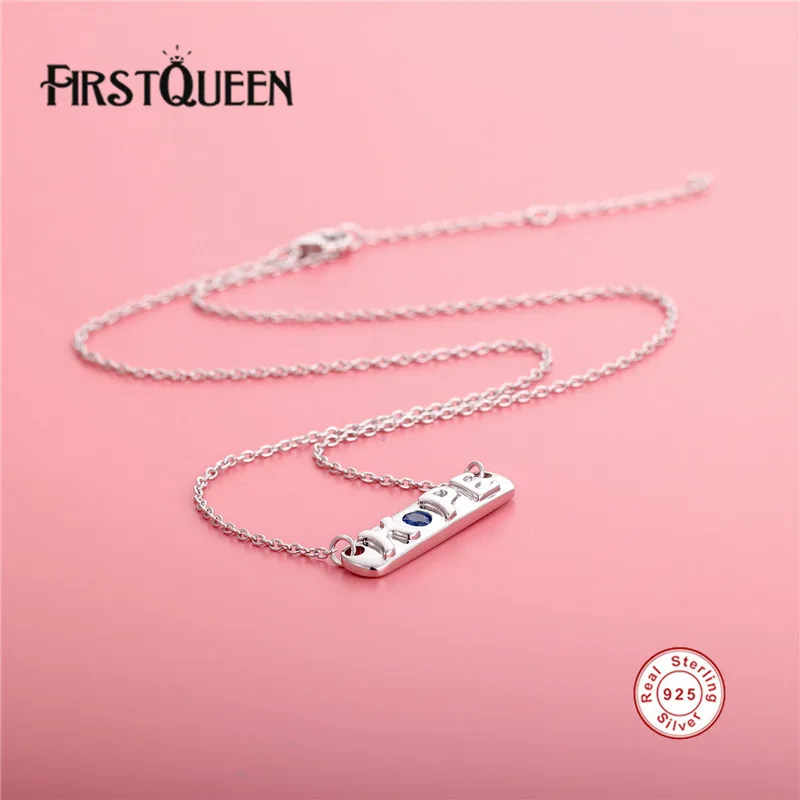 

FirstQueen Genuine 925 Sterling Silver Hope Pendant Necklaces for Women DIY Gift For Family or Friend