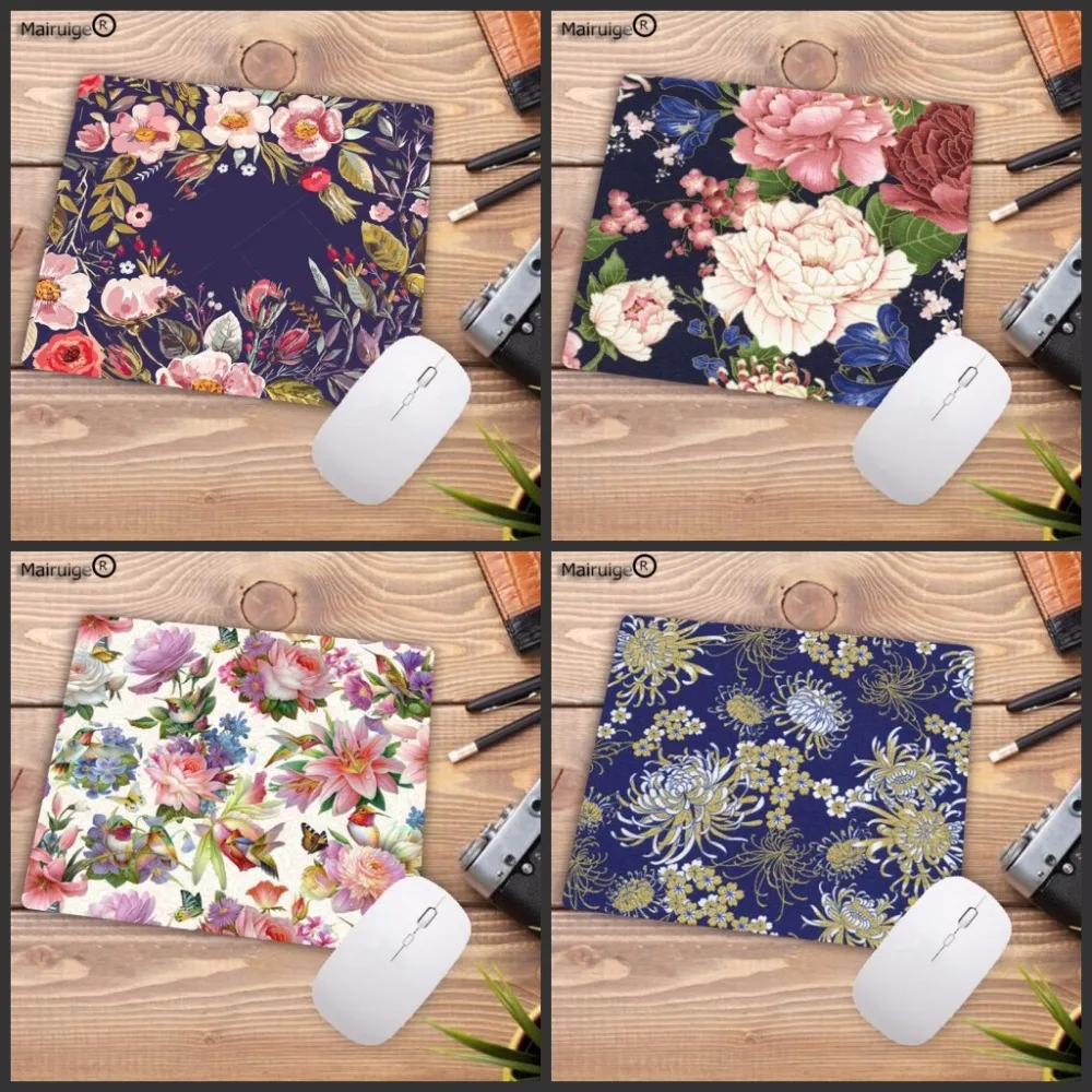 

Mairuige Rubber Gaming Mouse Pad Big Pink Flower Pretty Print Laptop Mouse Mat Small Size Mouse Notebook Computer Mousepad
