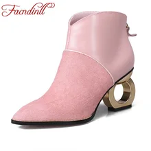 Женские ботинки; Новинка года; модные ботинки; сезон осень-зима; обувь из натуральной кожи; женские ботильоны; цвет розовый, серый; женские ботинки для верховой езды