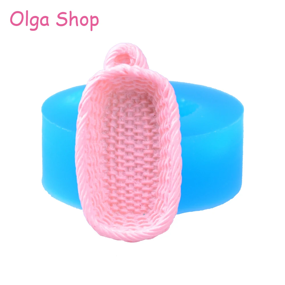 

PYL193 29.3mm Basket Basketweave Silicone Mold Sugarcraft Cake Decorating Chocolate Candy Resin Jewelry Pendant Soap Candle