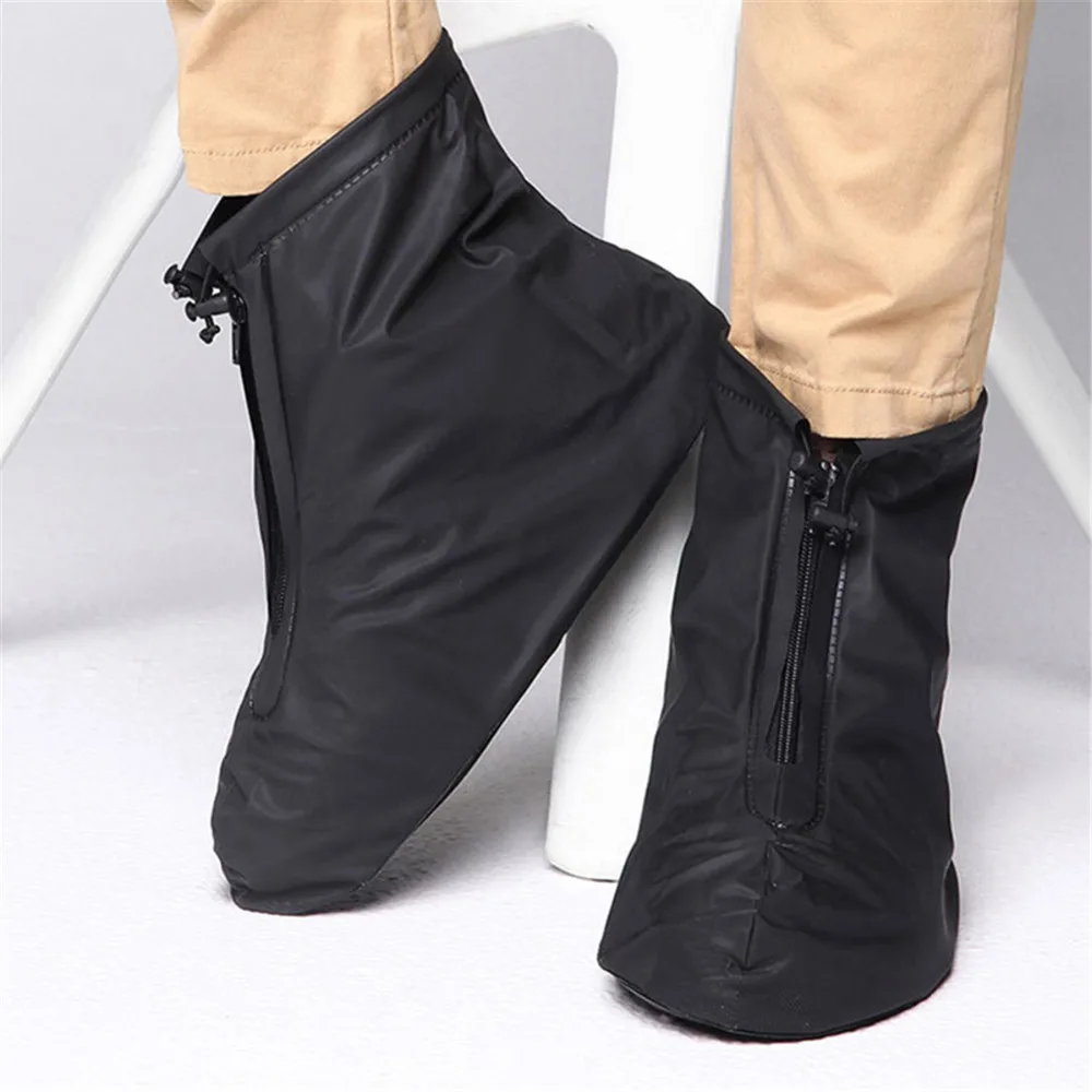 Reusable Safety Motorcycle Covers Waterproof Cycling Overshoes Cover Rain Zipper Galoshes Winter Men and Woman Non-slip Boots