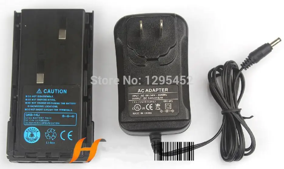 imágenes para Quanshun 1800 mAh Batería QKB-14Li W/cargador para Kenwd (KNB-14) TK260G TK370G TK-3107G TK-278 TK-372 TK-2100 imágenes para Quanshun 1800 mAh Batería QKB-14Li W/cargador para Kenwd (KNB-14) TK260G TK370G TK-3107G TK-278 TK-372 TK-2100