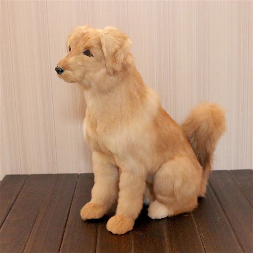 big stuffed golden retriever