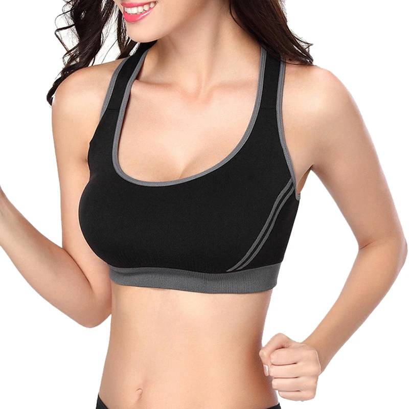 

CALOFE High Stretch Breathable Sports Bra For Running Yoga Gym Seamless Crop Bra Top Fitness Top Fitness Women Padded Sport Bra
