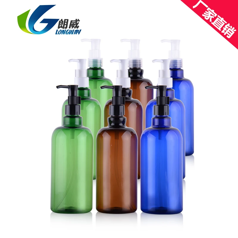 500ml Cylindrical Long Neck Oil Pump Bottle Cleansing Oil Bottle 10PCS