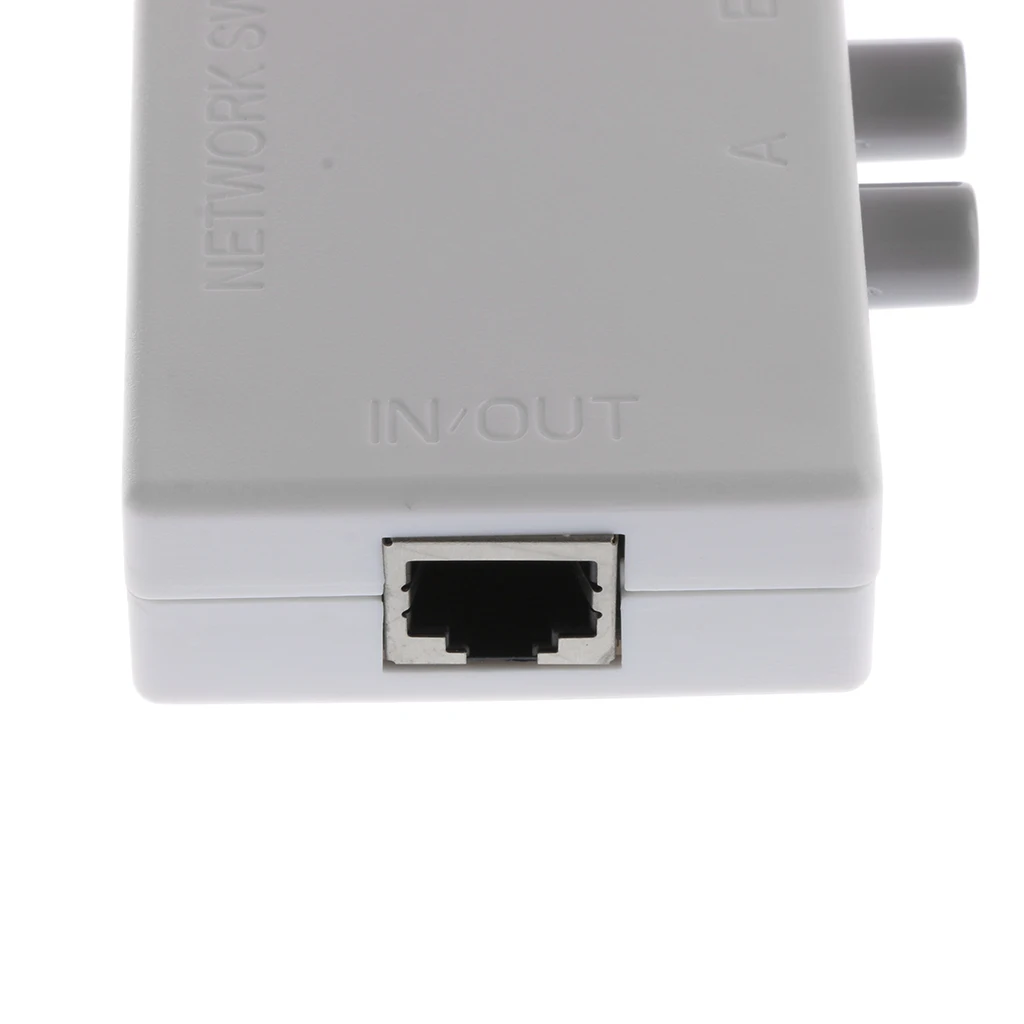 RJ45 2 Ports External Push Botton Network Switch RJ45-2M for PC Laptop RJ45-2M Network Switch Long life repeated