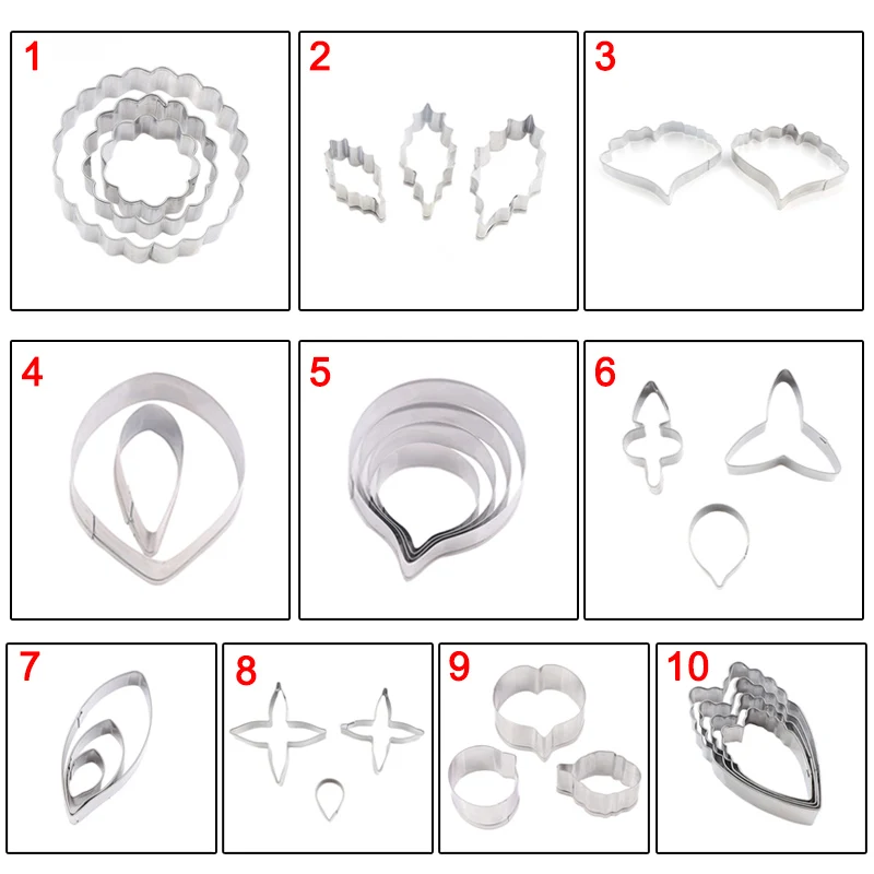 Цветок из нержавеющей стали лепесток печенья резак форма для кексов помадка Формочки Для Выпечки Декор MYDING