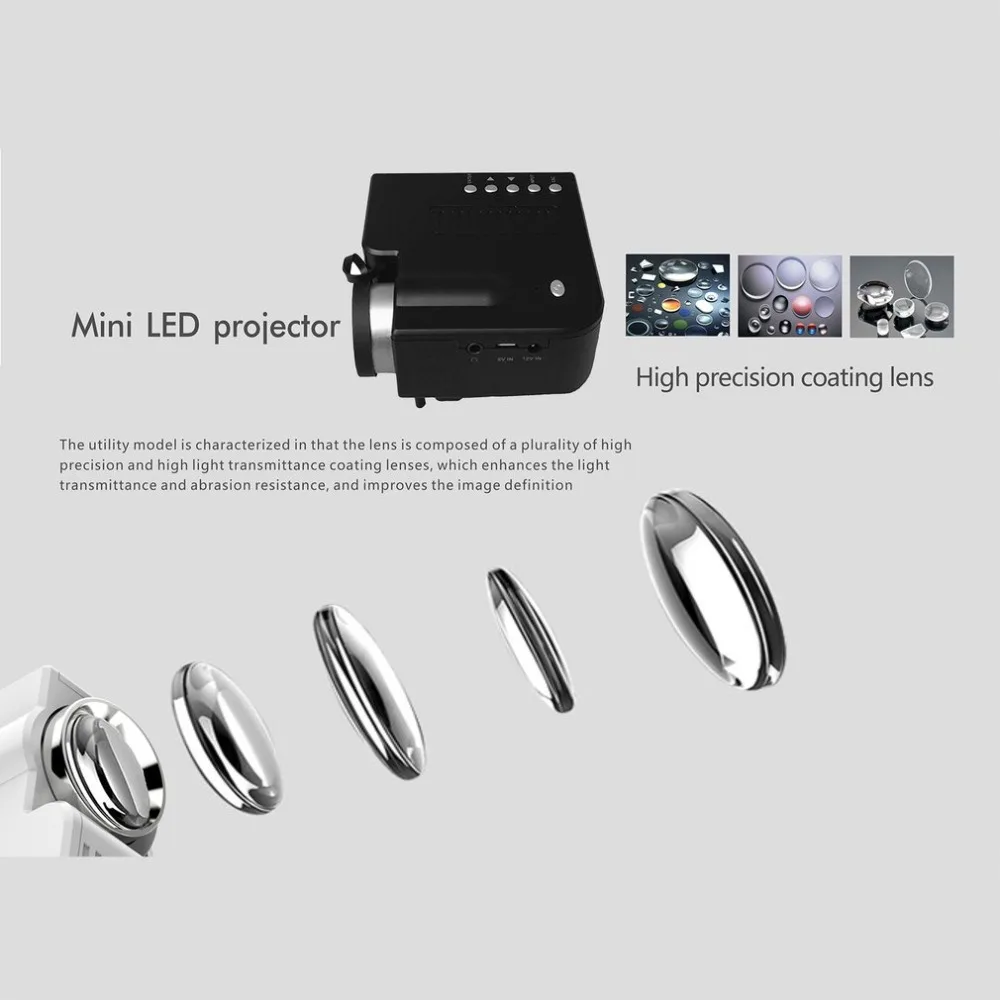 UC28B + домашний мини-проектор миниатюрный Портативный 1080 P HD Проекционный мини-светодиодный проектор для домашнего кинотеатра Развлечения