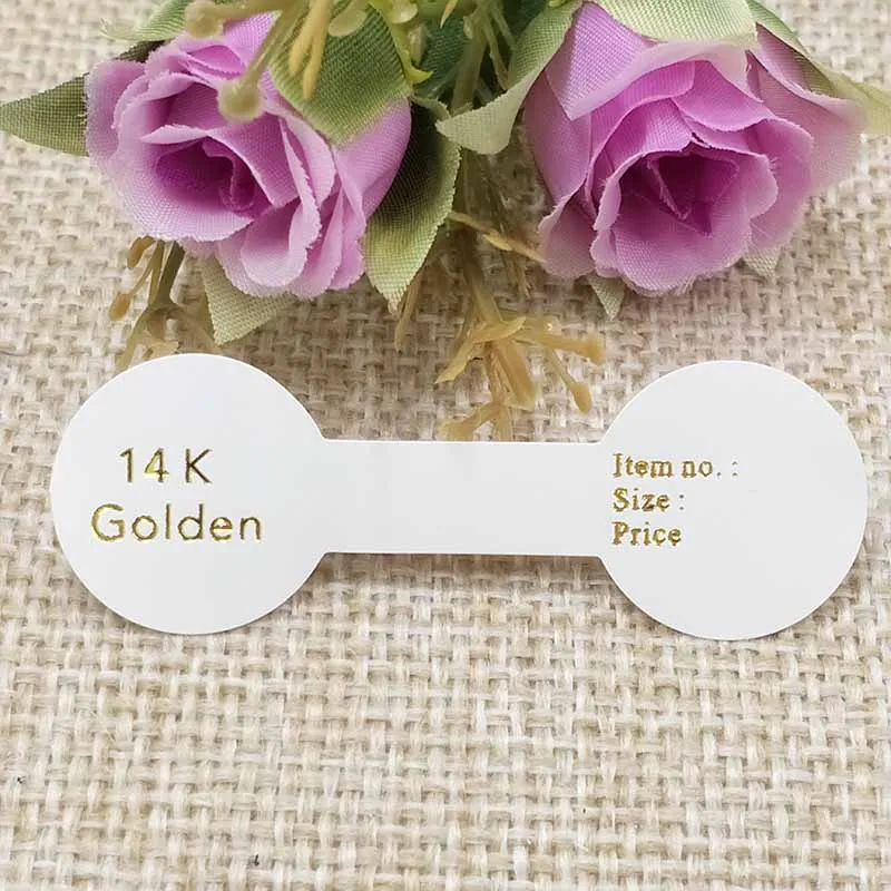 100pcs 925 Sterling Silver Ring Label Sticker label For Jewelry  Necklace /Bracelet/Pendant Price Tag 58X20MM 999Golden Foil 