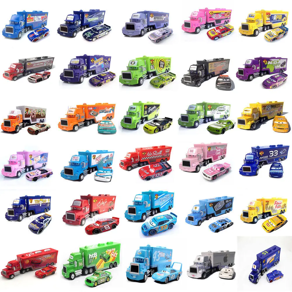 Pixar мультфильм аниме номер красный Pueple автомобиля и мак грузовик Diecast 1:55 металлические Конструкторы гоночного автомобиля для детей мальчик