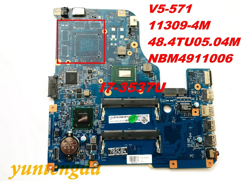 Original for font b ACER b font V5 571 V5 571G motherboard I7 3537U 11309 4M