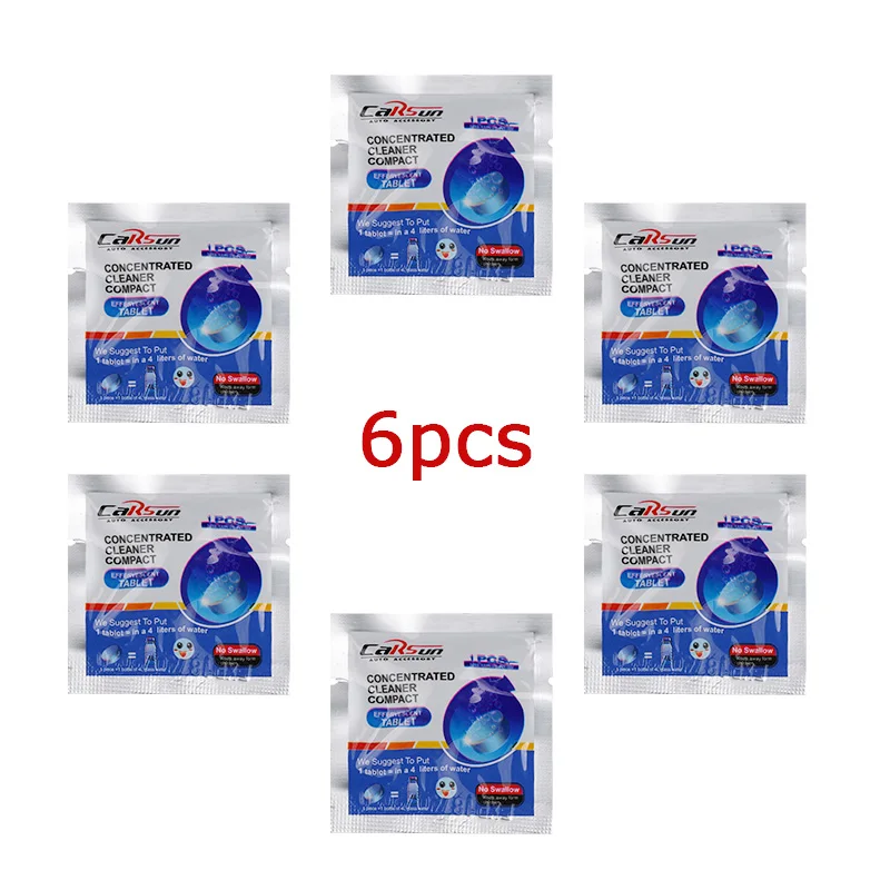 6Pcs/Lot Effective Car Solid Wiper Fine Windshield Window Cleaner Tablets Auto Glass Cleaner Screenwash Concentrate Sheet