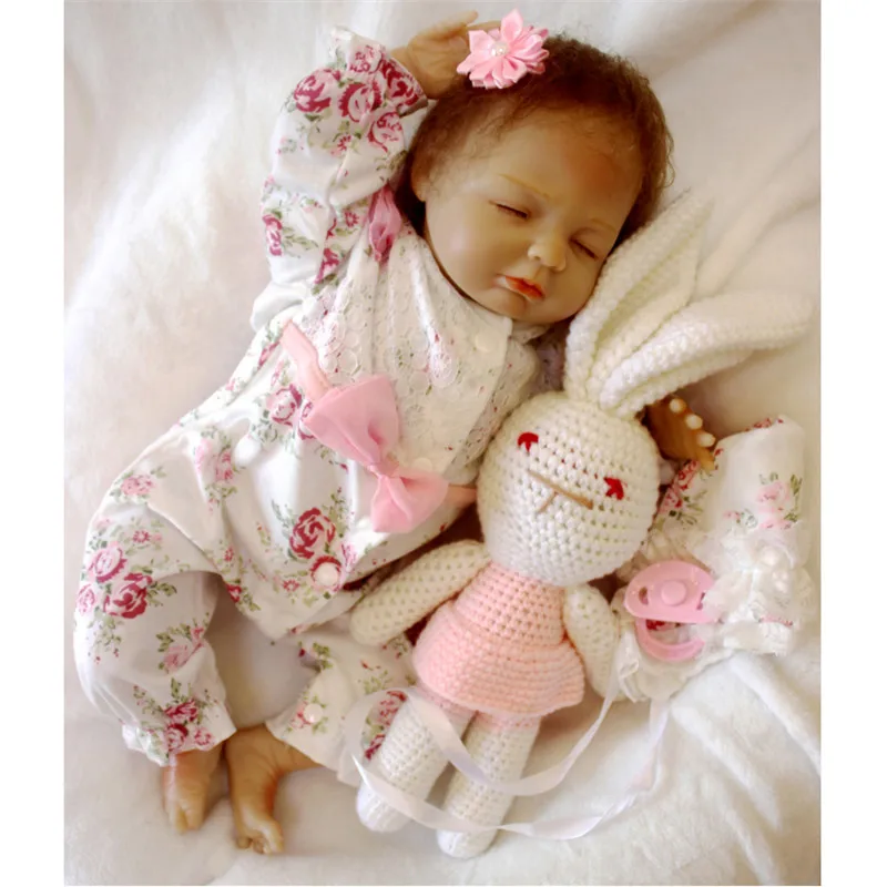 18 дюймов Bebe Reborn Realista Мягкий силиконовый винил Reborn baby girl Beb Reborn Menina куклы для девочек Bonecas Princesas Juguetes