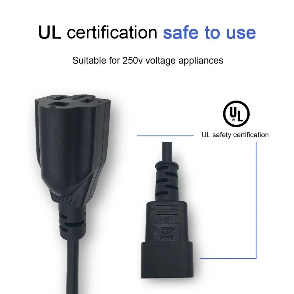 Компьютерное оборудование для кабеля питания PDU (IEC 320 C14 to NEMA 15 5R) 1 фут серверной