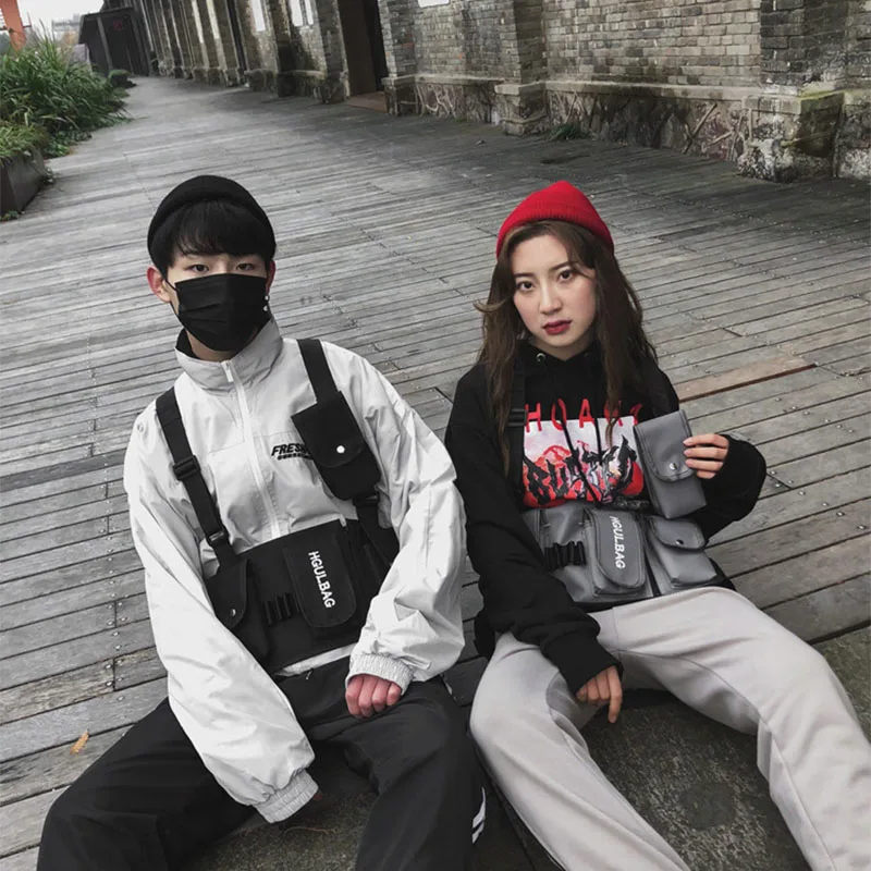 

2019 Trend Wild Hip Hop Street Tactical Men Couple Chest Bag Oxford Women Kanye West Streetwear Shoulder Waist Pack Bag W375