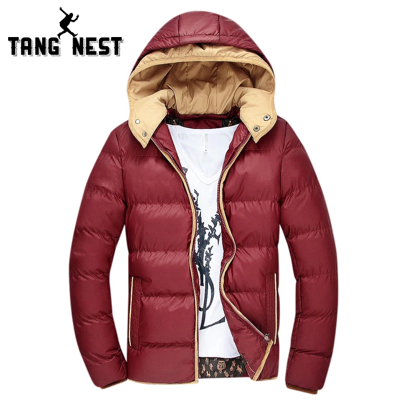 

2017 Winter Casual Men Jacket Warmer Zipper Men Coat With Hat Plus Five Fashion Colors Size M-3XL Popular For Male MWM1030