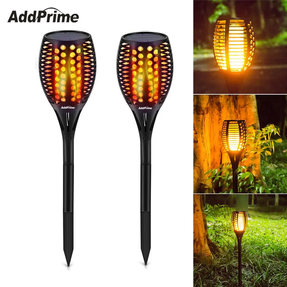 LED Solar Flame Flickering Lawn Lamps Led Torch Light Realistic Dancing ...