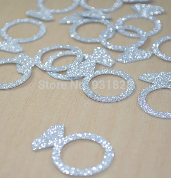 Anillo De Diamante Plata Brillo Fiesta Decoración artesanía Hazlo tú mismo Confeti Anillo De Diamante Plata Brillo Fiesta Decoración artesanía Hazlo tú mismo Confeti