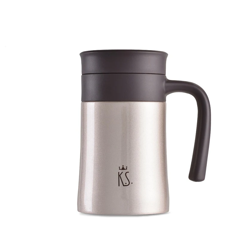 380ML Thermos Office Cup Vacuum Flasks With Handgrip Stainless Steel Insulated Mug Water Bottle |