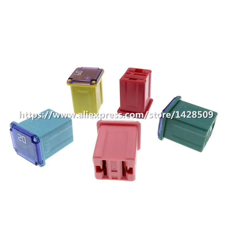 

5 Pcs PEC Fuse Box LPJ Automotive Original Rectangle Fuse 20A 30A 40A 50A 60A For Hyundai Verna KIA Toyota Honda ROEWE 350