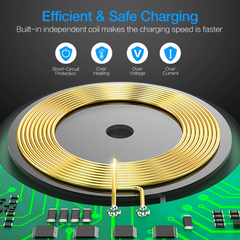 3 in 1Qi Wireless Charger Mobile Phone Watch Headphone Chargers Wireless Quick Charging Adapter Holder Pad for Apple Samsung