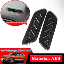 Автомобильный дизайн ABS подкладке воздуха условного вентиляционные Блестки для Volkswagen T-ROC внутренних приборной панели крышка розетки автомобильные аксессуары
