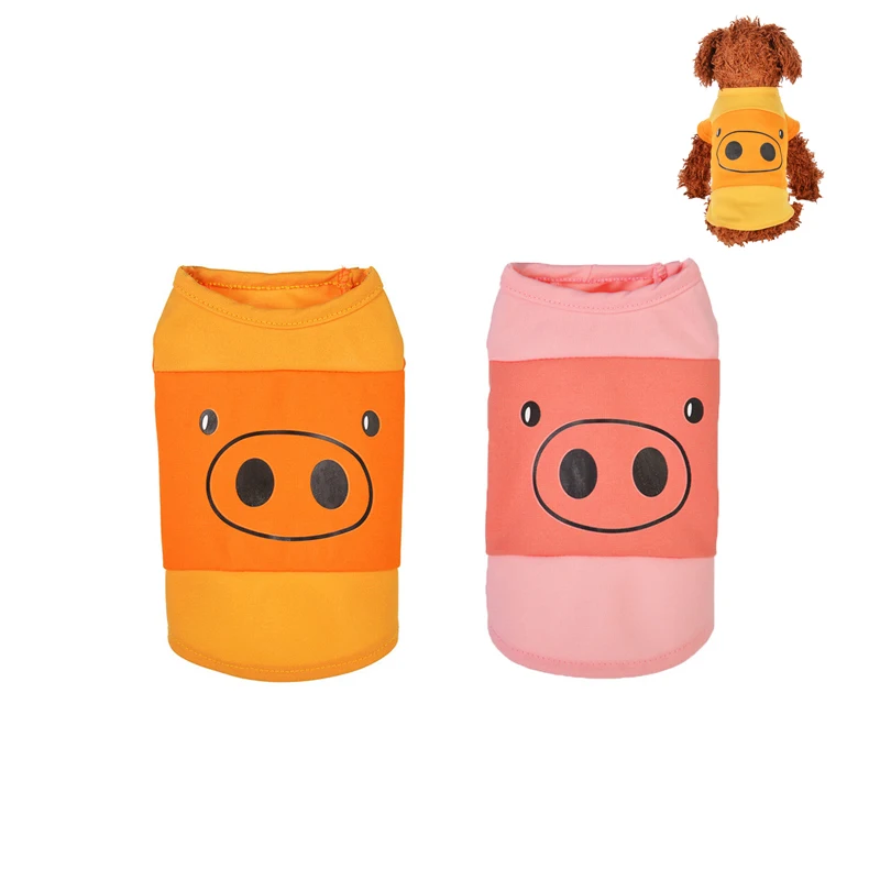 

Cartoon Pig Nose Printed Dog Clothes Summer Cool Soft Cotton T-shirt for Dog Outdoor Casual Clothes for Yorkshire Terrier 10E