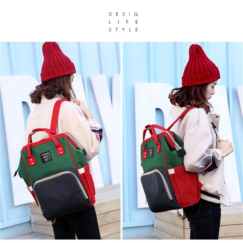 Upgrade New Add USB Charger Men&Women Shoulders Backpack Multi-function Waterproof Baby&Mummy Diaper Bags 10