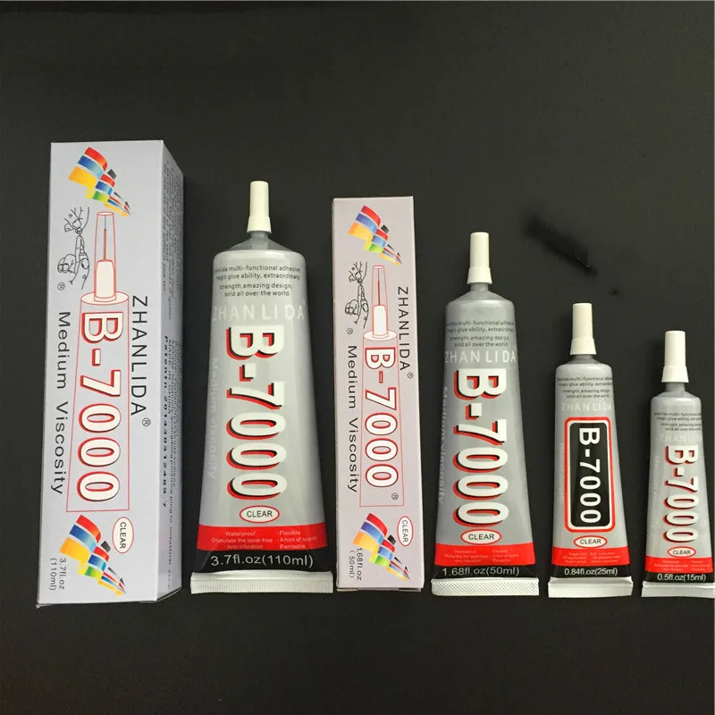 

4pcs/lot 15/25/50/110ml B-7000 Multi Purpose Glue Set Adhesive Super Glue Nail Gel Epoxy Resin Crafts Touch Screen Cell Phone