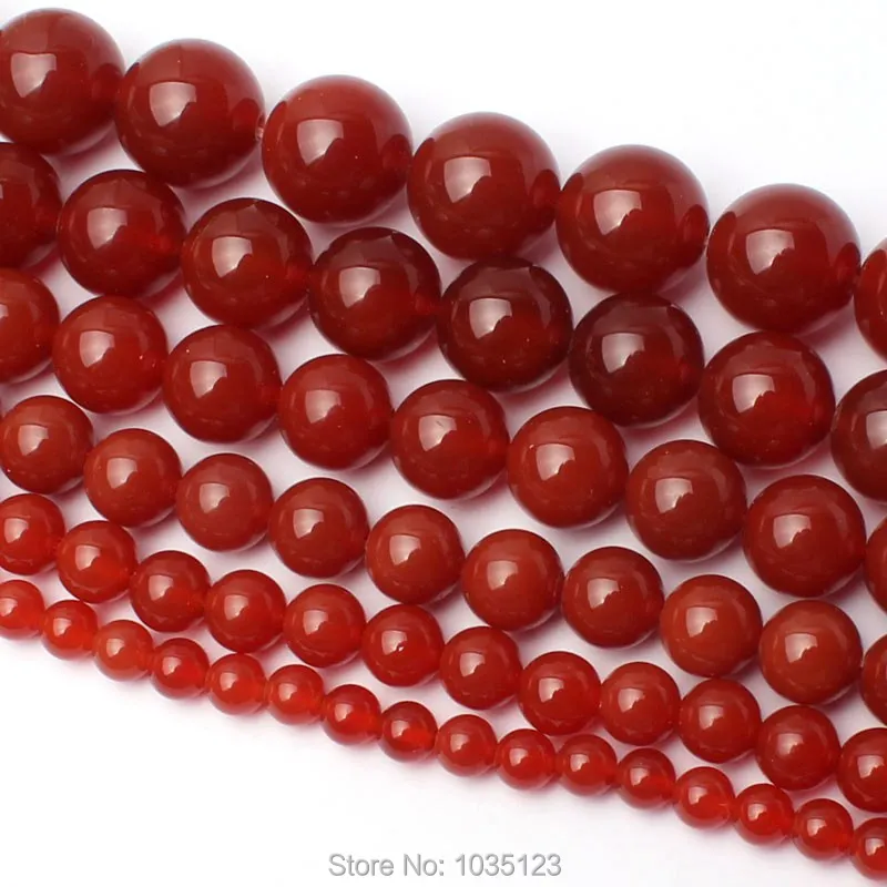 45 Perle Agata Rossa Naturale 8 Mm, Pietre Semipreziose Sfuse, Foro 0,8 Mm, Per Creazione Gioielli Fai Da Te, Bracciali E Collane, Lunghezza 38 Cm