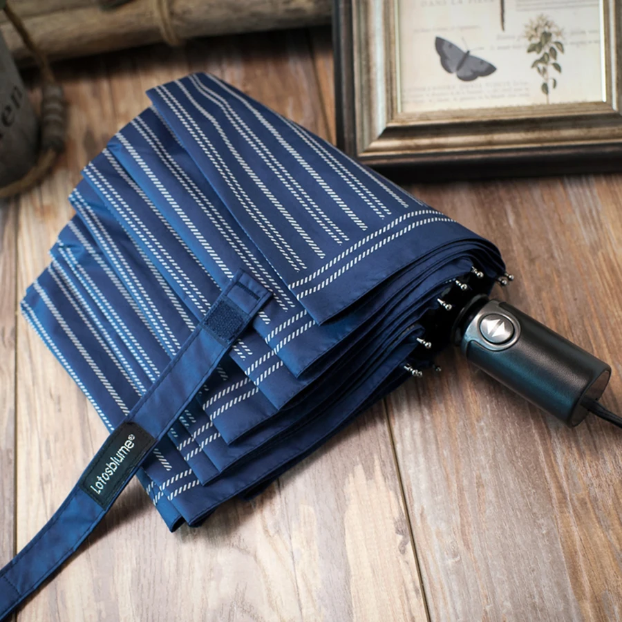 

Large Striped Anti UV Sunny Umbrella Rain Women Floding Automatic Sun Umbrella Men Windproof Top Rain Umbrellas For Kids 50CW065