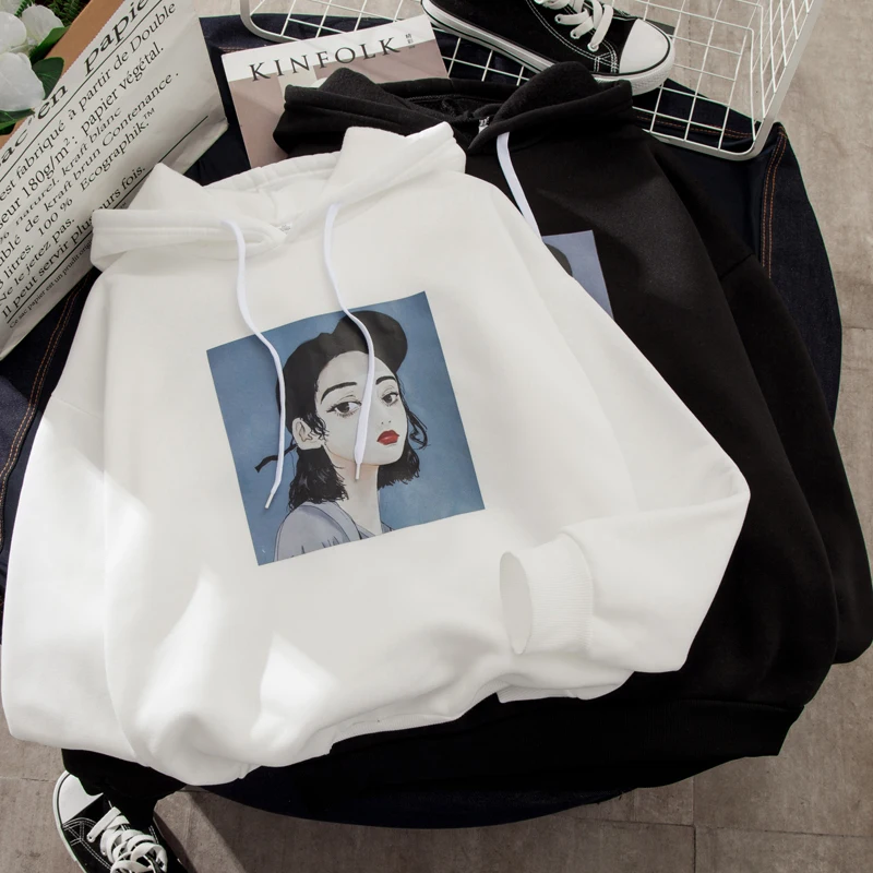 YouGeMan Harajuku уличная Толстовка для женщин с длинным рукавом капюшоном корейский
