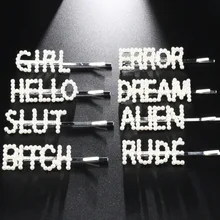 Модные милые жемчужные буквы шпильки для волос для женщин элегантные девушки заколки для волос Любовь Слово заколка для волос аксессуары для укладки волос