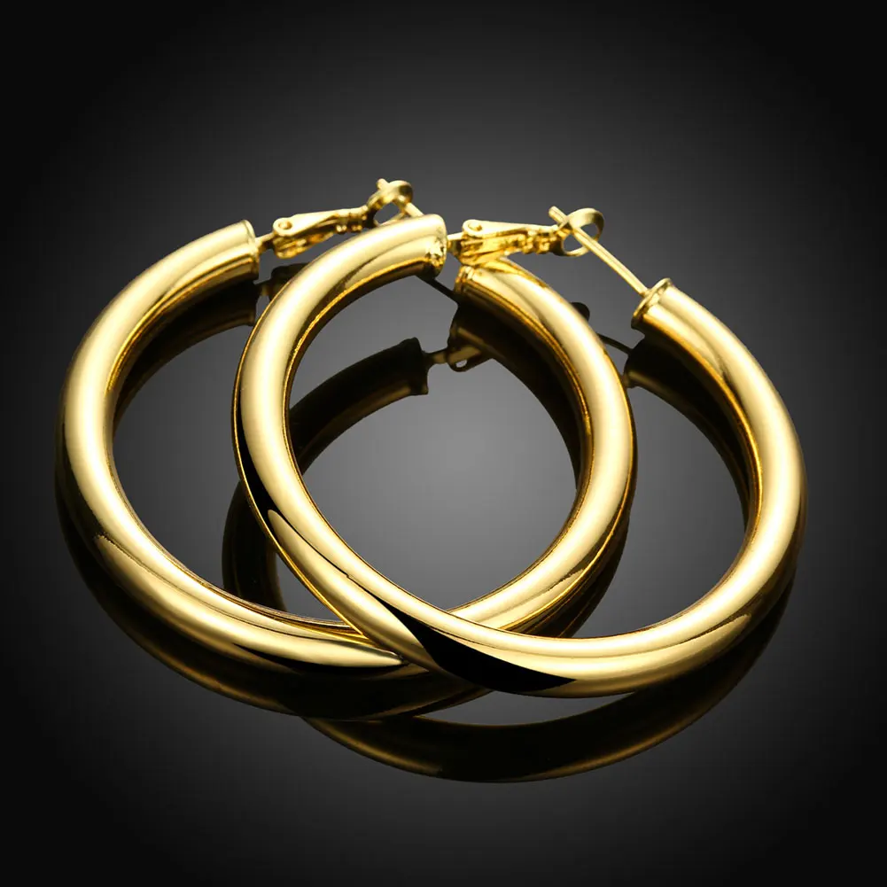 Kiteal, высшее качество, модное ювелирное изделие золотого цвета на каблуке 5 см круг креольский серьги, женские серьги-кольца с большим круглым обручи Подарки для женщин
