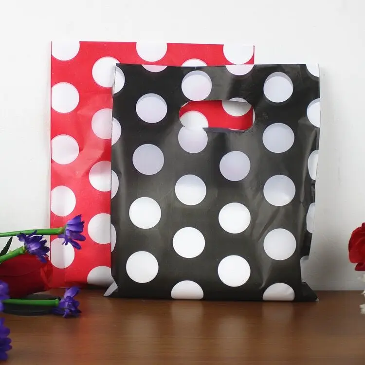 

5 sizes Large small plastic gift bags with handles plastic packaging bag lot carrier bag for shopping good quality plastic bags