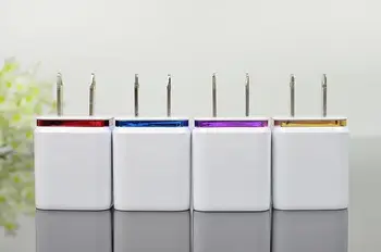 

100pcs/lot Colorful 1A US Plug AC Power Adapter Home Trave Wall single port USB phone Charger for iPhone5 6 plus for Samsung HTC