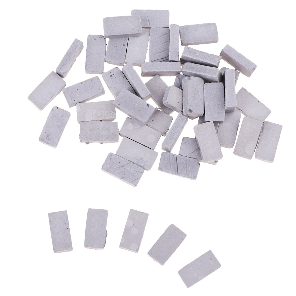 

50 pieces 1/35 Scale Gray Sand Table Armor Land Lamdscape Building Brick Model 110 x 6mm
