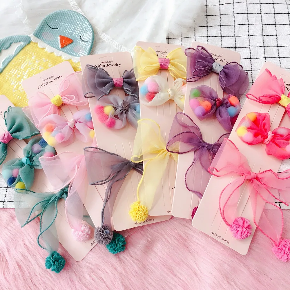 

Korea Organza Fantasy Bow children Hair Accessories for Girls Lovely Hair Clip Flower Crown Hairpin Barrettes Hairgrips