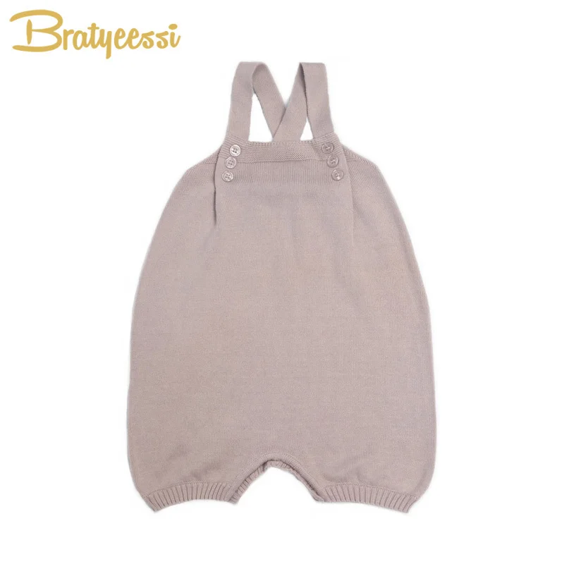 

Cotton Knitted Baby Rompers Solid Soft Jumpsuit Romper Baby Overalls for Boys Girls Infant Baby Clothes S/M